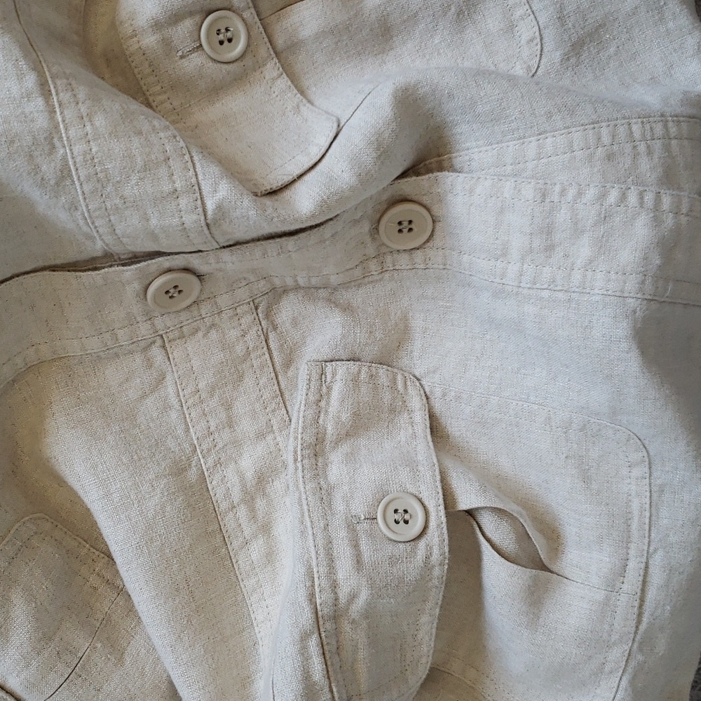Linen button down jacket for women - Picture 9 of 12
